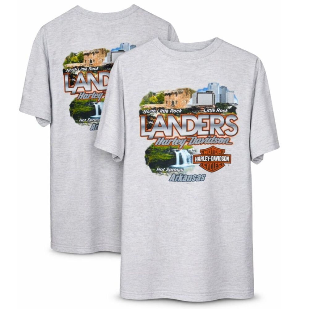 Harley Davidson Graphic Ark T Shirt His Hers Matching Pair L & XL Gray  2008